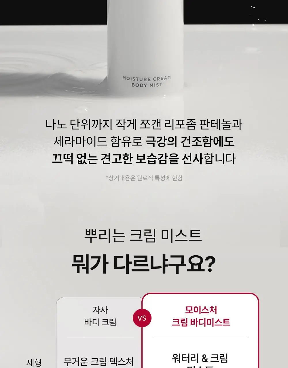 [1위 속보습미스트] 뿌리는 바디로션 낫포유 크림 바디미스트 200ml 상세페이지 18